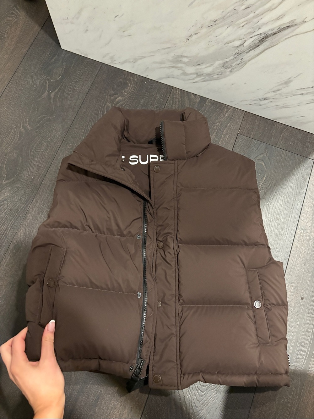 TNA Super Puff Brown Vest